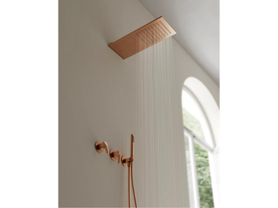 AURELIA - Brass shower set with hand shower with overhead shower _ Rubinetterie Treemme