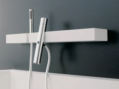 BLOK - Single handle bathtub mixer with hand shower _ Rubinetterie Treemme