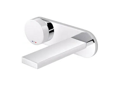 TUNE - 2 hole wall-mounted washbasin mixer with plate _ RVB