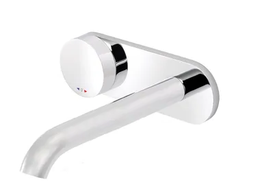 TUNE - Wall-mounted 1 hole washbasin mixer with plate _ RVB