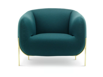 GEO - Fabric armchair with removable cover with armrests _ Saba Italia