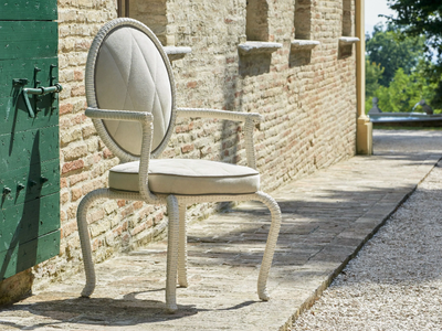CANOPO BRIDGE - Medallion garden chair with armrests _ Samuele Mazza Outdoor