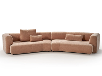 DUO MAXI - Modular curved cotton sofa _ Sancal