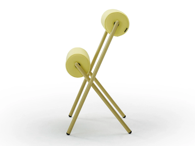 ROLL - Stackable leather and steel chair _ Sancal