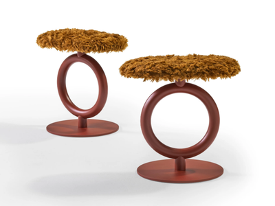 TOTEM - Upholstered fabric stool _ Sancal