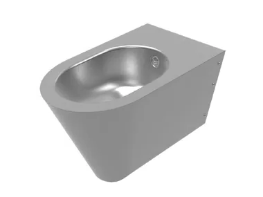 2055 - Wall-hung stainless steel bidet _ Saniline