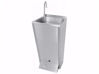 2095 - Freestanding rectangular single stainless steel washbasin _ Saniline