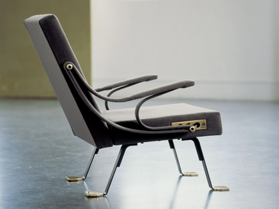 DIGAMMA - Recliner fabric armchair with armrests _ Santa & Cole
