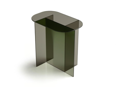DA VINCI - Oval glass coffee table _ Santalucia Mobili