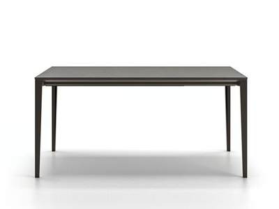FEBE - Rectangular steel and wood dining table _ Santalucia Mobili