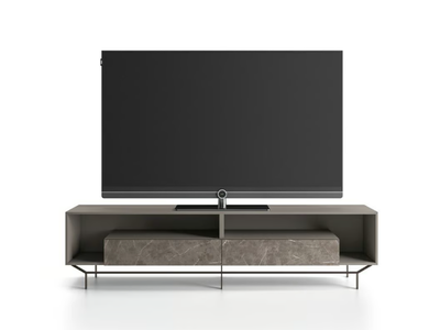 HOMY - Low wooden TV cabinet _ Santalucia Mobili