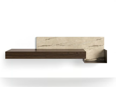 HOMY - Wall mounted wooden secretary desk with drawers _ Santalucia Mobili