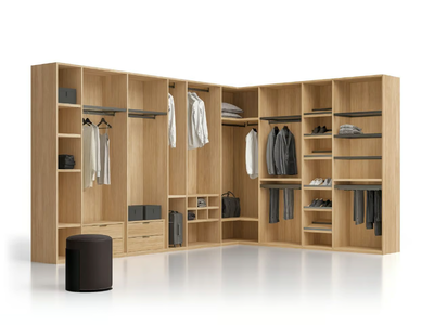 NAKED - Sectional wooden walk-in wardrobe _ Santalucia Mobili