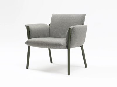 BREZZA - Upholstered garden lounge armchair in fabric _ SCAB DESIGN