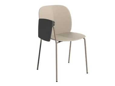 MENTHA - Recycled plastic training chair with writing tablet _ SCAB DESIGN