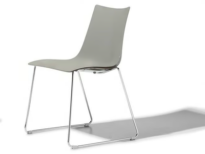 ZEBRA TECNOPOLIMERO - Stackable sled base technopolymer restaurant chair _ SCAB DESIGN