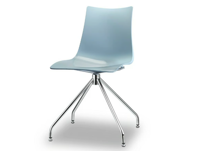 ZEBRA TECNOPOLIMERO - Swivel trestle-based technopolymer chair _ SCAB DESIGN
