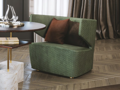 EMBRACE - Upholstered nabuk armchair with armrests _ Scandal