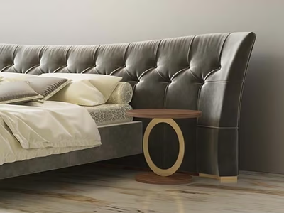 EOS - Round walnut bedside table _ Scandal