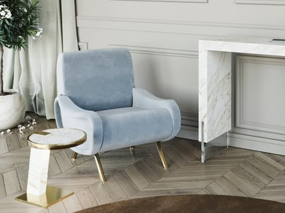 LADY - Upholstered velvet armchair with armrests _ Scandal
