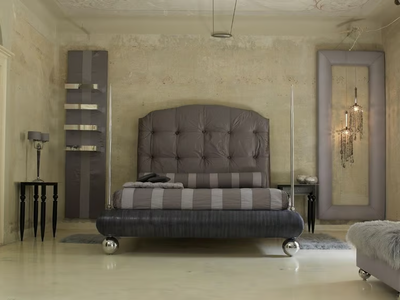 PASCIA - Fabric double bed with upholstered headboard _ Scandal