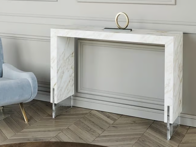 PORTA ROMANA - Rectangular Calacatta Oro marble console table _ Scandal