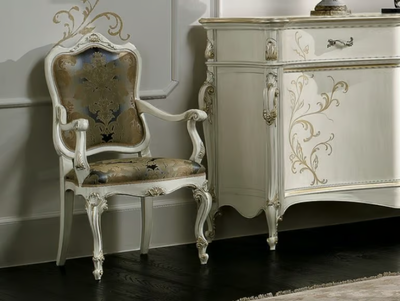 35TH ANNIVERSARY SE 109/A - Upholstered open back wooden chair with armrests _ SCAPPINI & C