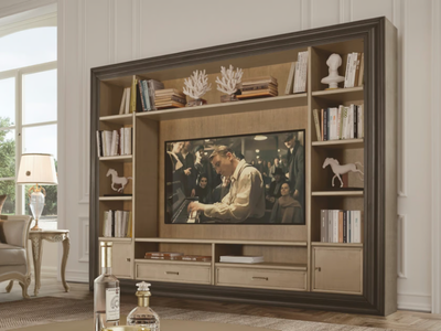 TIMELESS 2920 - Wooden TV cabinet with shelves _ SCAPPINI & C
