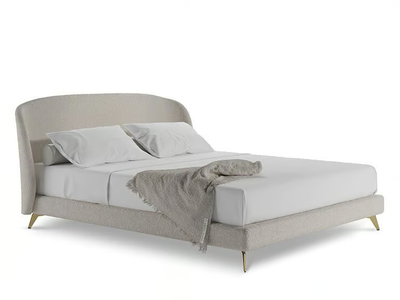 WAVE - Double bed with upholstered headboard _ SCAPPINI & C