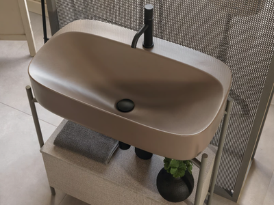 COLORS - Console single ceramic washbasin _ Scarabeo Ceramiche