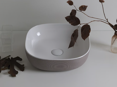 GLAM SFERE - Countertop square ceramic washbasin _ Scarabeo Ceramiche
