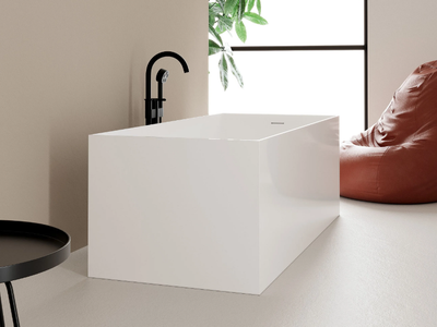 TEOREMA 2.0 - Rectangular ceramic bathtub _ Scarabeo Ceramiche