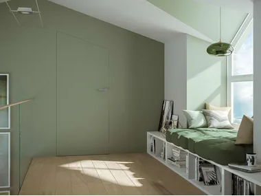 TRAPEZOIDALE - Flush-fitting hinged door _ Scrigno