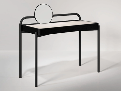ROLL - Walnut and brass vanity table _ Secolo