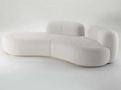 TATEYAMA XL - Curved 4 seater fabric sofa _ Secolo