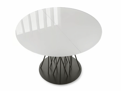 BAMBOO - Extending round glass table _ Sedit