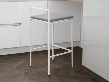 JULY - High fabric stool with back _ Sedit