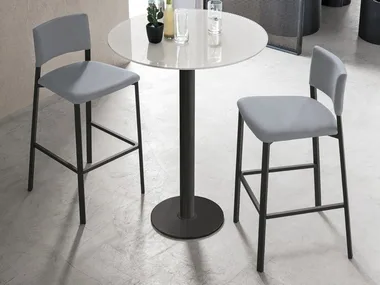 SARA - High Eco-leather stool with back _ Sedit