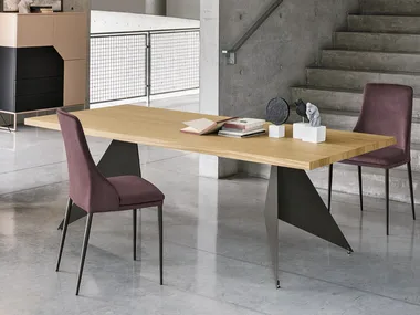 VELA - Rectangular oak table _ Sedit
