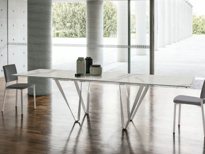 WAVE - Extending ceramic table _ Sedit