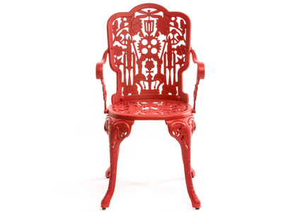 INDUSTRY - Aluminium garden chair with armrests _ seletti