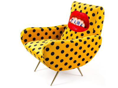 SHIT - Fabric armchair with armrests _ seletti