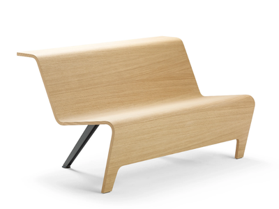 BACK - Modular wooden bench seating with back _ SELLEX