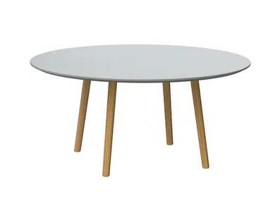 FLY - Round table with solid oak legs _ SELLEX