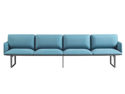 SQUARE - Freestanding fabric beam seating with armrests _ SELLEX