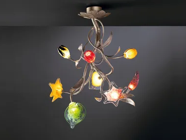 BOUQUET ARBOR MEDIUM - Handmade bronze ceiling lamp _ Serip