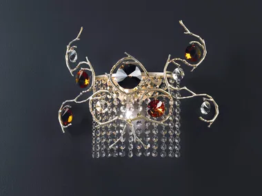 DIAMOND DYNASTES MAYA - Halogen bronze wall lamp with crystals _ Serip
