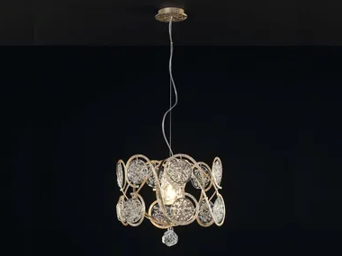 LINES BEMOLLE SMALL - Handmade bronze pendant lamp _ Serip