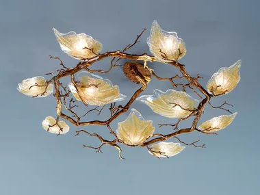 OUTONO OAK - Handmade bronze ceiling light _ Serip
