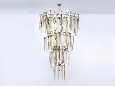 WATERFALL CASCADE QUAD - Handmade bronze pendant lamp _ Serip